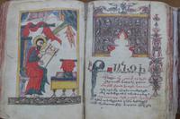 Isfahan, Dscholfa-Viertel, illustrierte Bibel im armenischen Museum