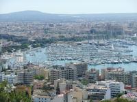 Blick vom Schloss Bellver auf Palma