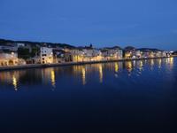 am Abend auf dem Sonnendeck und Blick in die Landschaft