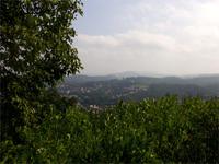 Blick von der Wartburg aufs Burschenschaftsdenkmal