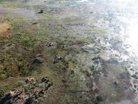 Flug über das Okawango-Delta