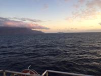 Sonnenuntergang von der Fähre in Richtung La Palma - wunderschön!