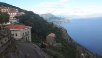 Blick von der Terrasse des Grand Hotel Sant´Orsola in Agerola auf die Amalfiküste bzw. Salerno