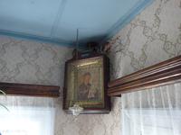 Rußland, Insel Kishi im Onega See, Bauernhaus, rote Ecke mit Hausikone