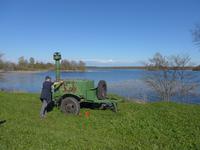 Rußland, Insel Kishi im Onega See, Gulaschkanone