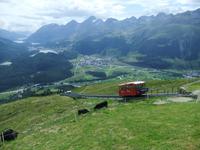 Es geht hinauf zum Muottas Muragl