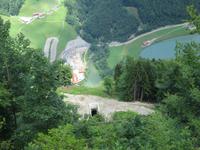 Ausflug zum Stoos und Fronalpstock - Blick auf die Baustelle der neuen Bergbahn