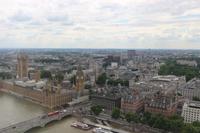 Fahrt mit dem London Eye - Blick auf Londoner Innenstadt mit Houses of Parliament und Big Ben