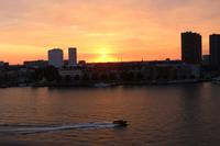 Sonnenuntergang über Rotterdam