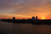 Sonnenuntergang über Rotterdam