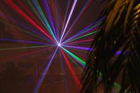 Lasershow im Beachclub