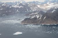 Flug nach Grönland - Blick auf das Eismeer