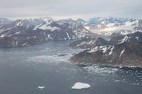 Flug nach Grönland - Blick auf das Eismeer