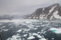Flug nach Grönland - Blick auf das Eismeer