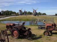 Windmühlen in Angla auf der Insel Saaremaa
