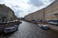St. Petersburg - Ausflugsboote auf der Moika