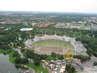 Blick auf das Olympiastadion