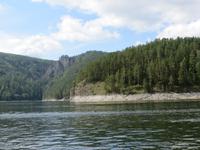 Motorbootfahrt auf dem Jenissei