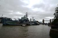 040 London, Kreuzer Belfast und Tower Bridge