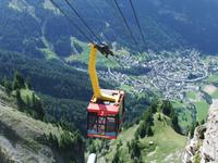 Mit der Seilbahn geht es wieder nach unten