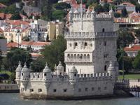 Lissabon - Ausfahrt aus den Hafen, Torre de Belem
