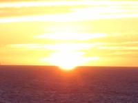 Sonnenuntergang an Bord