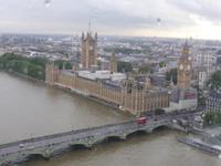 London Eye - Blick auf Parlament