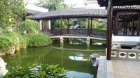 Suzhou, die Gartenanlage unseres Hotels