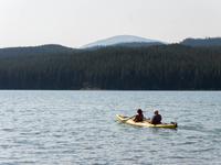 Kaja fahren Maligne Lake