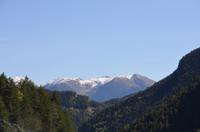 Blick auf die schneebedeckten Gipfel