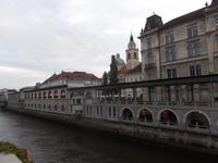 Ljubljana, Innenstadt am Ufer der Ljubljanica