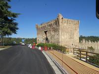 Mühlendorf Borghetto – Blick zur Brücke Visconti