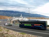 Unser Reisebus an der Fähre nach Rab