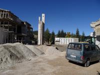 Baurbeiten im Ortskern von Voskopoje