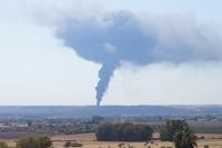 Brennende Müllhalde