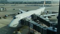 unser Flieger in Frankfurt