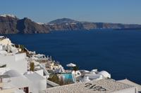 Oia- Blick auf das blaue Meer