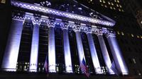 Die Börse an der Wall Street bei Nacht!