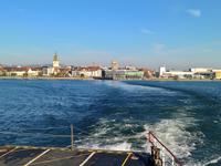Mit der Fähre von Friedrichshafen nach Romanshorn.