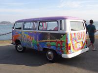 San Francisco - Fort Point mit Blick auf die Golden Gate Bridge, passend zur Stadt
