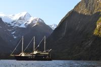 Milford Mariner vor Anker in der Harrison Cove