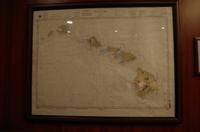 Landkarte Hawaiianischen Inseln auf dem Schiff