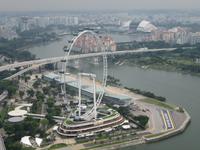 Ausblick vom Skypark - Singapore Flyer