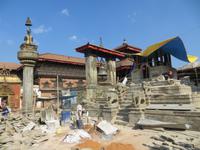 Durbar Square Bakhtapur im Aufbau