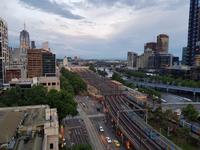 Blick auf Melbourne vom Hotelzimmer aus