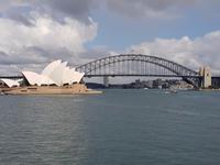 Sydney Opernhaus mit Habour Bridge
