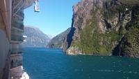 Einfahrt in die Fiordlandschaft in Neuseeland