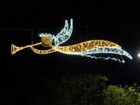 Weihnachtsbeleuchtung in der Fußgängerzone Passau