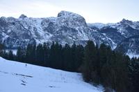 078 Abtenau, Blick auf das Tennengebirge mit Grießkogel, Großem Breitstein und Plattenstein