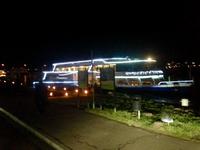 Unser Schiff in voller Beleuchtung 